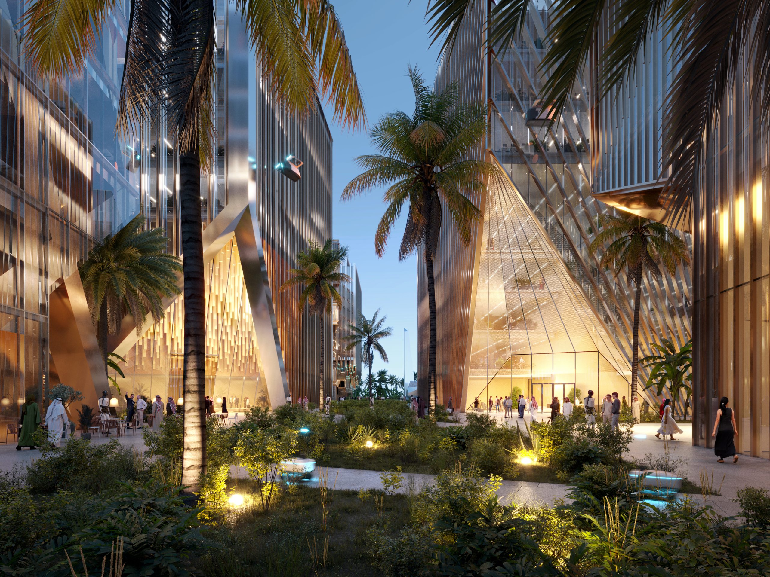 Aerial view of the District11 master plan layout